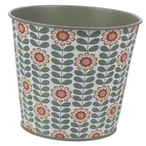 jojofuny Iron Flower Pot Desktop Planting Flower Pot Metal Buckets Multifunctional Garden Supplies Storage Container for Home Office Decor