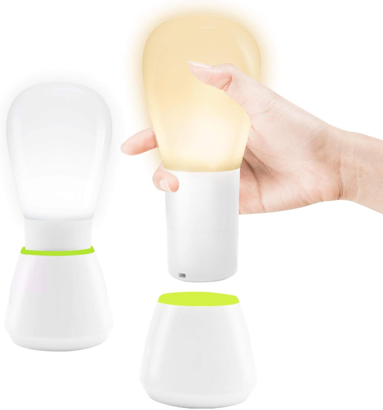 SecurityMan Baby Night Light for Kids, Use as Portable Table Nursery Lamp or as Bedside Flashlight - Adjustable Warm White/Cool White, 2 Level Brightness Control, & Quick Touch On/Off