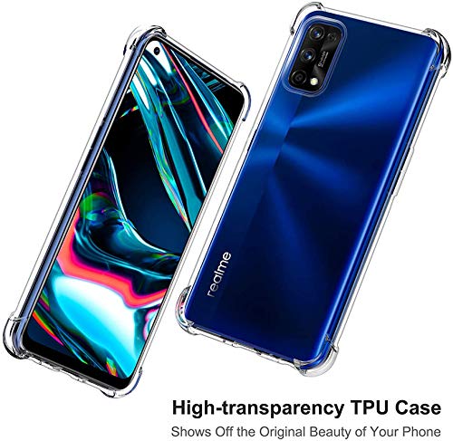 Image of Back Cover Bumper Exclusive Silicon Transparent Case Anti Dust Shockproof Slim Back Cover for Realme X7 Pro (Transaprent)