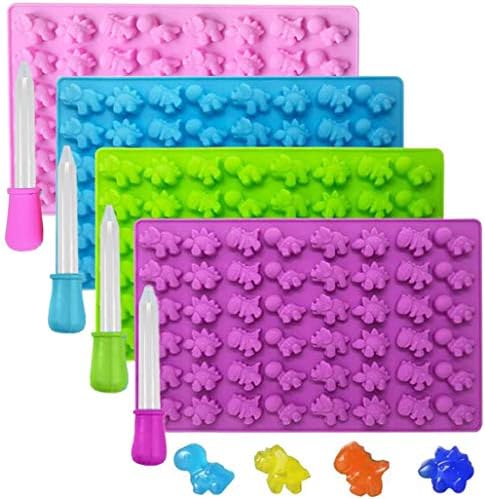 KRLIFCSL Mini Gummy Dinosaur Silicone Sweet Molds
