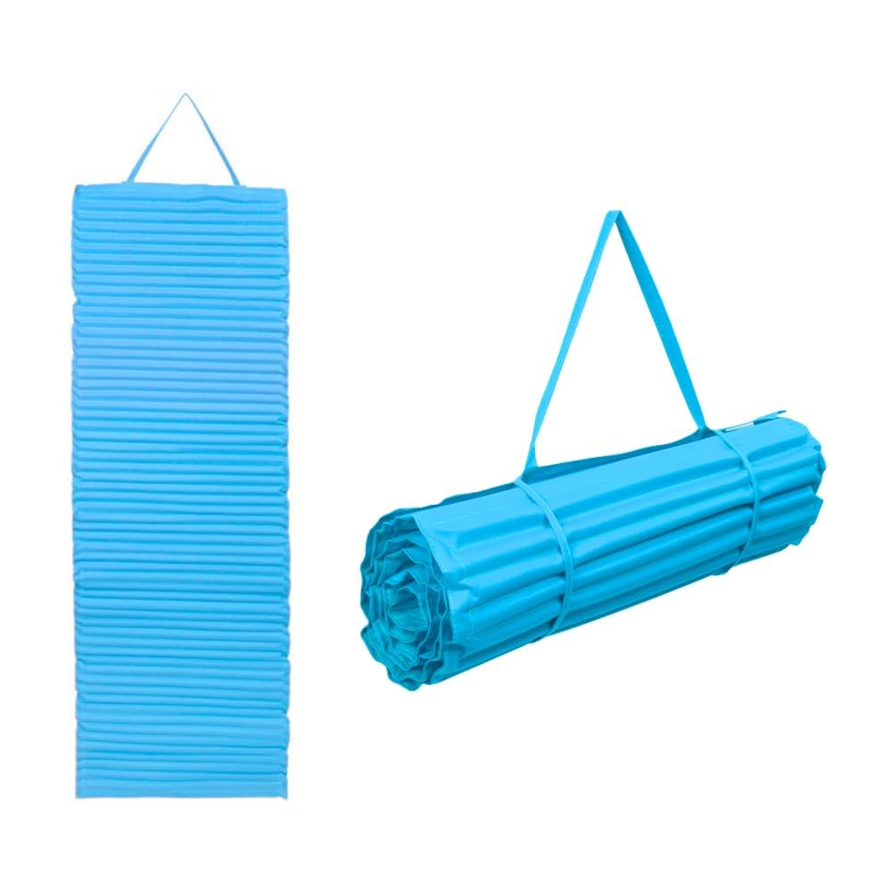 Paluplus Materassino da Spiaggia Arrotolabile, Misura 180x60 cm, Stuoia con Imbottitura Isolante, Lettino con Tracolla per Mare, Campeggio, Escursioni, Picnic, Giardino -8383C