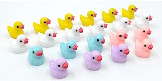 EMiEN 21PCS Little Duck 5 Colors Duckling Miniature Ornament for DIY Dollhouse Decoration Fairy Garden Plant DÃ©cor, Nice Decoration Accessories for Desk,Cabinet,Kids Room,Party etc. Christmas/Birthday
