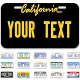 Custom License Plate,6x3 Inches,Thick Rust-Free,Choose from All 50 States,Custom Car Tags Personalized License Plate for Kids Toy Car | Bike