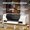 InkSonic White XP600 DTF Printer Bundle, Easy-to-maintain A3 DTF Printer Machine, Direct to Film for DIY T-shirt Printing, White Ink Circulation System with Auto Cleaning, Double speed vs L1800