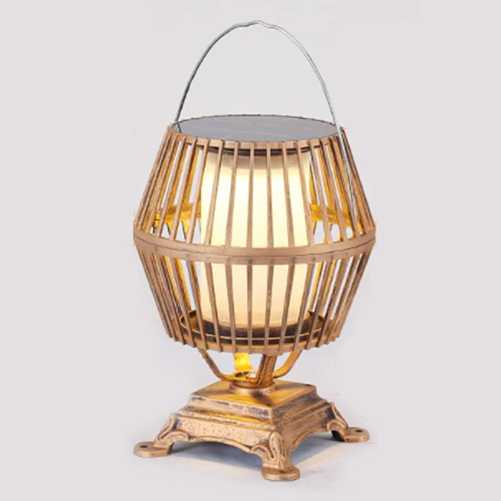 HCIPJQY Solar Floor Lamps, Outdoor Yard Solar Lanterns with Handle Solar Powered Pillar Light with Waterproof Landscape Lighting Modern Post Light for Patio Driveway Pathway Garden