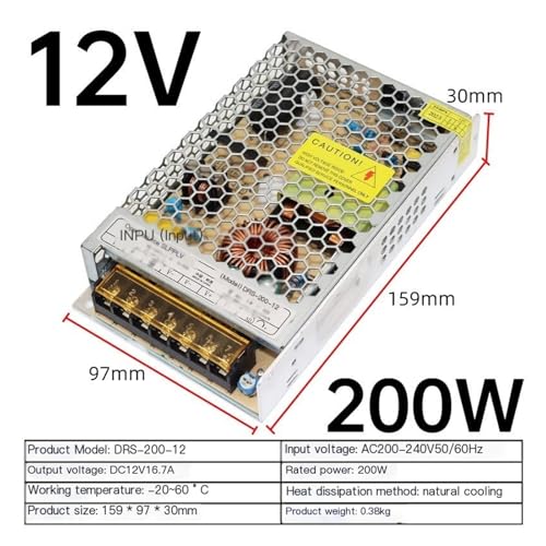 Alimentation à découpage 12V 16.7A pour vitrine et caisson lumineux - 3