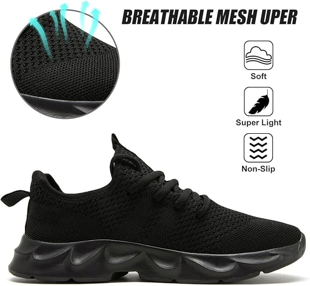 Image of EGMPDA Mens Tennis Shoes Slip On Running Walking Sneakers Non Slip Sport Gym Workout Athletic Lightweight Breathable Casual