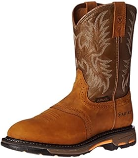 Ariat Men's Workhog Pull-on Work Boot – Round Toe, Aged Bark, 11.5 Narrow