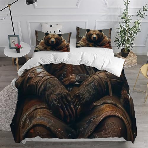 Housse de couette Super King imprimé 3D microfibre 260x220 pour lit garçon avec zip - 6