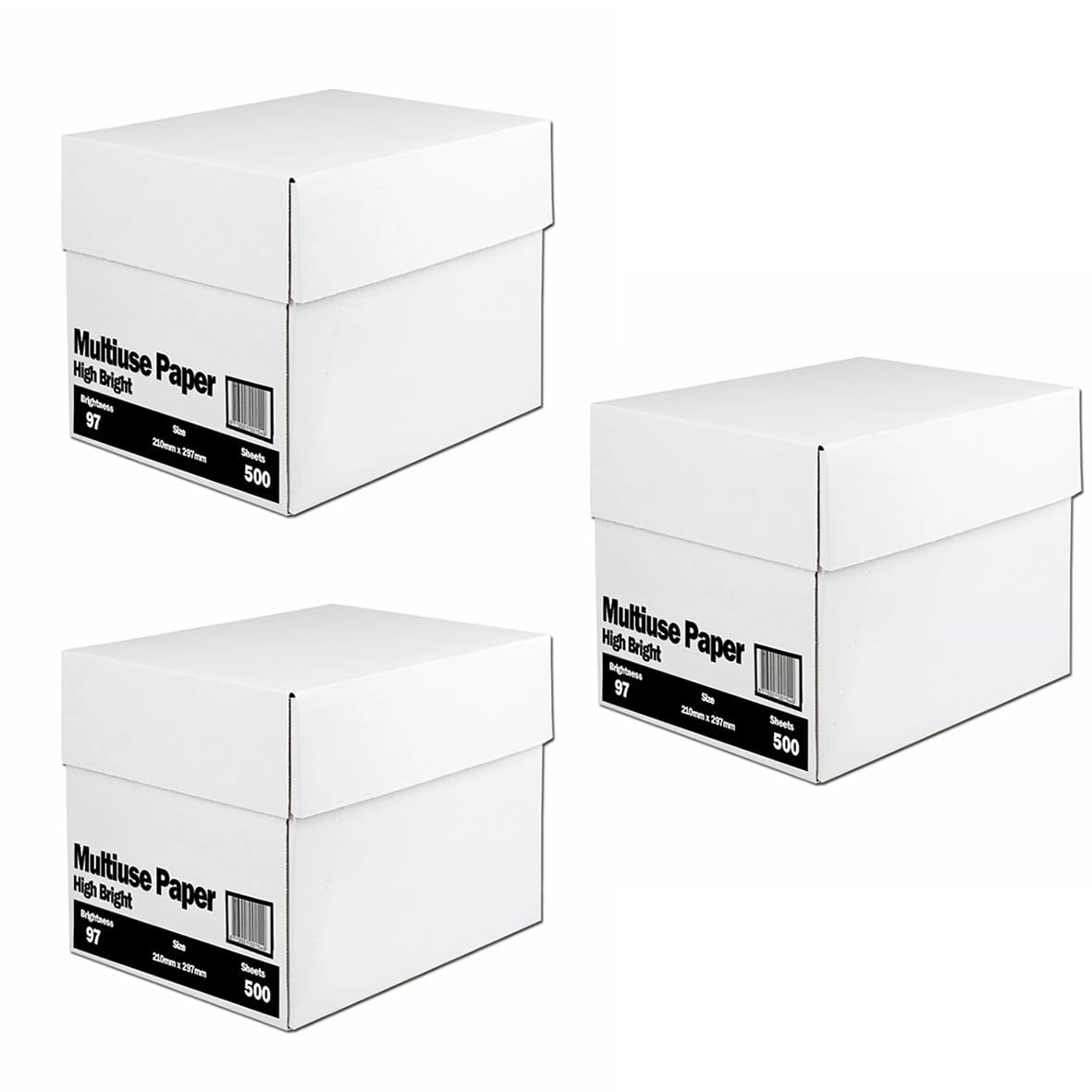 Mediawave Store - Set 15 Risme di Carta 42757 formato A4 500 fogli da 80 g Eins Universal Copy, Fogli per Stampante, Forniture per Ufficio, Cancelleria, Pacchi di Carta