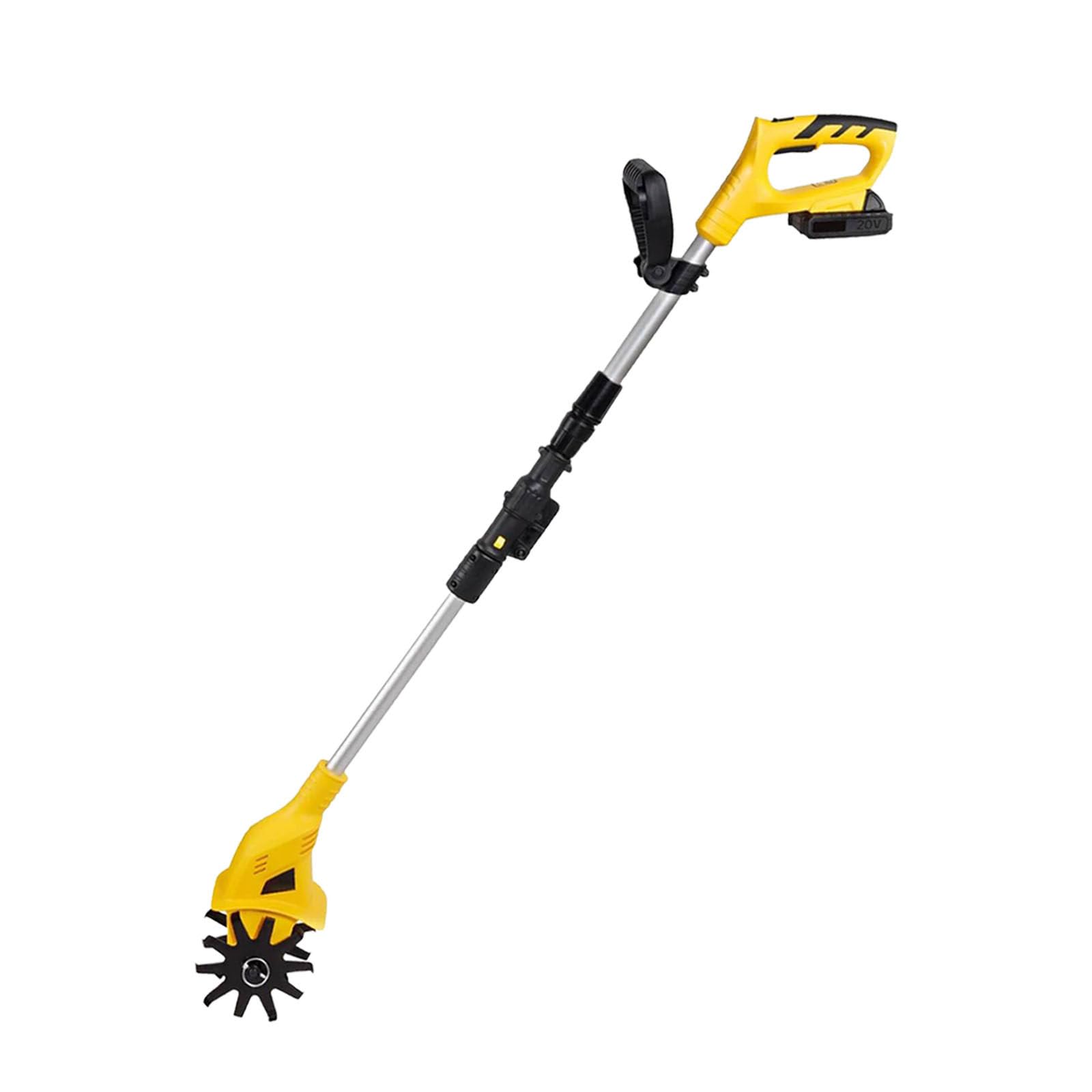 Zappa elettrica,Piccola Fresa per Prato con Batteria e Caricatore, Motozappa elettrica,Fresa da Giardino, Larghezza di Lavoro 10 cm, profondità 10 cm, Motozappa per Terreni 2Battery