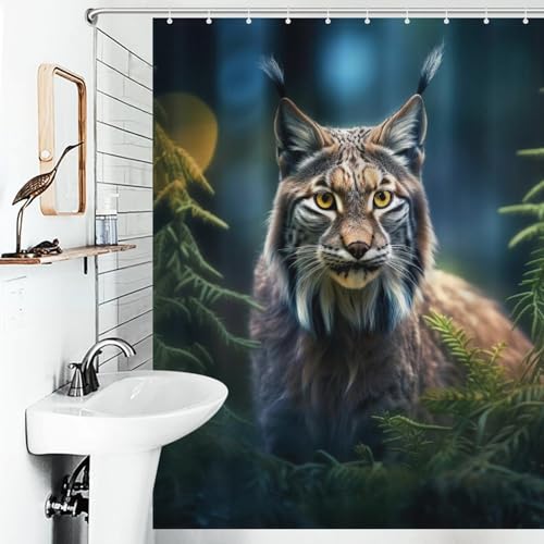 Rideau de douche imperméable LynxRideau en polyester lavable 168x183cm - 6