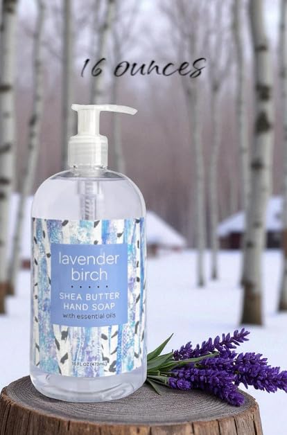 Miniatura 2 de Greenwich Bay Trading Jabón de manos de abedul de lavanda  Botella de 16 onzas líquidas  Jabón líquido hidratante para manos con lavanda calmante y