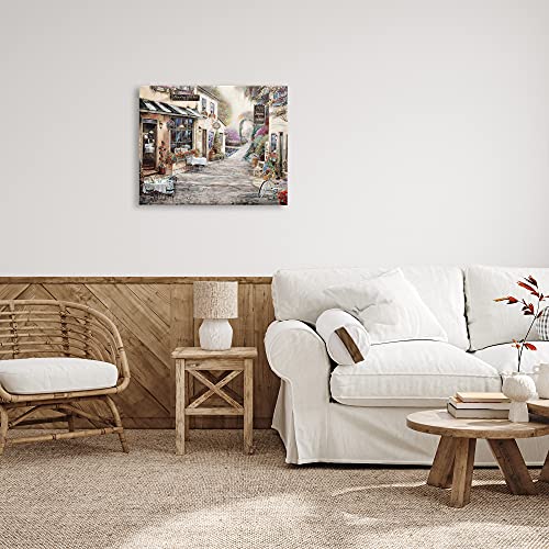 Image of Stupell Industries 'Traditional Village City Architecture'| Canvas Art | Stupell Industries | 30 x 24 Inches, Easy to Hang and Sturdy, Made in USA, by Ruane Manning