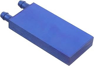 VERDANVERSE Bloque De Agua para CPU De Aluminio 40x80 Mm Refrigeración Líquida Disipador De Calor Radiador De Pc para Sistemas De Alto Rendimiento Color Azul Lateral Salida De Agua
