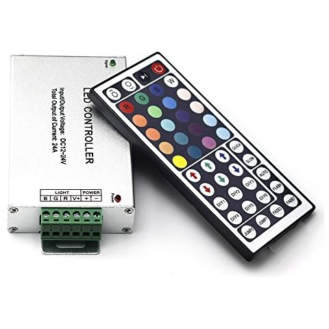 EAGWELL 12V-24V DC 20A 240W 44Key IR Remote Controller for RGB LED Strip 5050 3528 SMD Cover