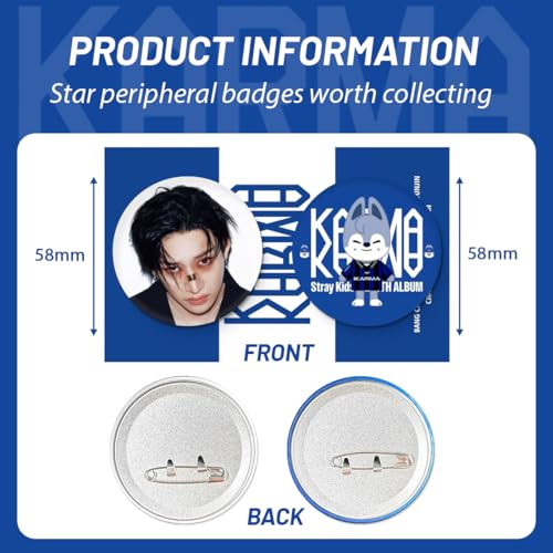 BCHMN Lnsignias y Llaveros Stray-Kids, SKZ Llaveros, SKZ Kawaii Keychain, Artículos para Niños y Niñas, Regalos para Fans (BANG CHAN) - imagen 3