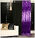 ShinyBeauty Purple Sequin Photo Backdrop Curtains (2 Panels 2x8FT) - Sparkly Glitter Wedding, Birthday Party Decorations, Stage Photography Backdrop, Premium Polyester Fabric