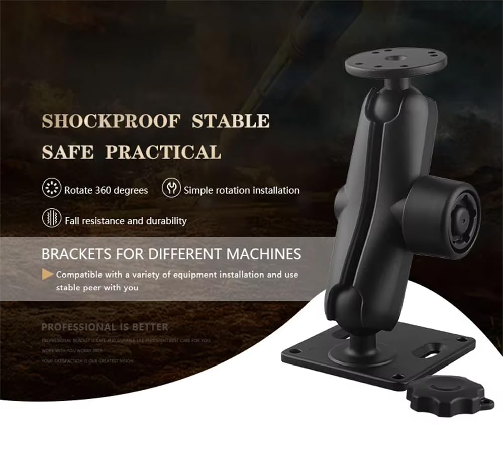 Double Bras Pour Support à Rotule 38 Mm - Compatible RAM Mount, IBolt, Pour Téléphone Moto, GPS, Appareil Photo