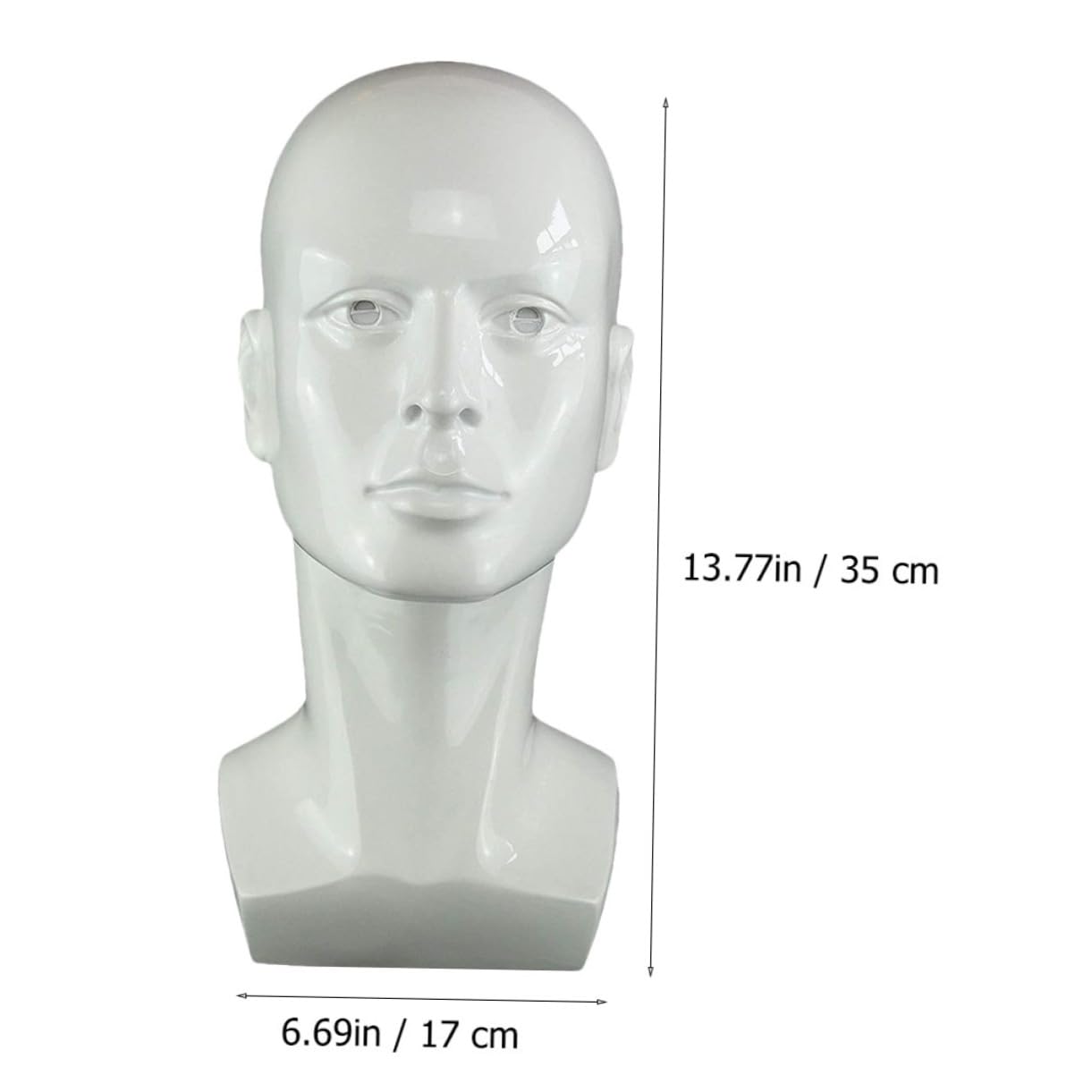 PartyKindom 1Pc Male Mannequin Head Display Holder for Wigs Scarves Hats and Masks Cosmetology Model for Styling Photography and Personal Use