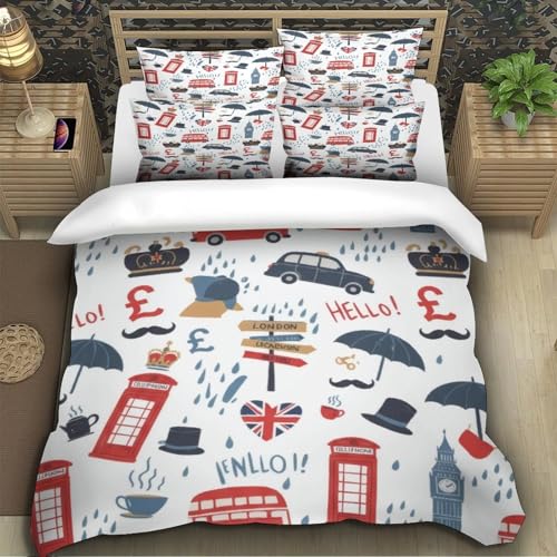 Parure de lit microfibre 3d haute densité housse de couette douceur - 5