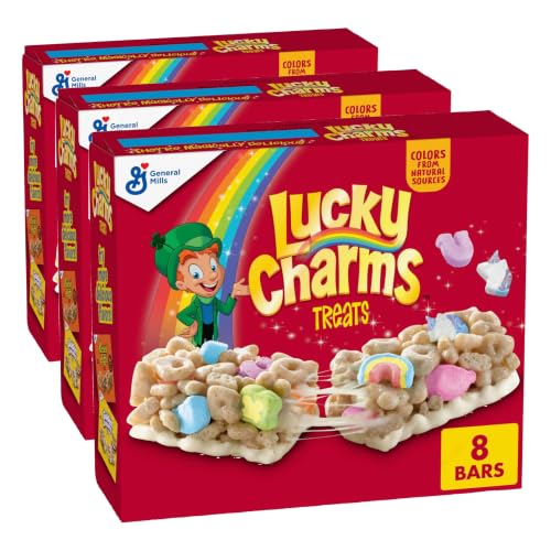 Image of Lucky Charms Breakfast Cereal Treat Bars, Snack Bars, 6.8 oz, 8 ct (Pack of 3)