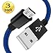 AOKER Micro USB Cable, [NEW] 3Pack 10FT Extra Long Nylon Braided Sync and Charge for Android Devices, Samsung Galaxy S7 Edge/S6/S5/S4,Note 5/4/3,HTC,LG,Nexus (3x10ft Black Blue)