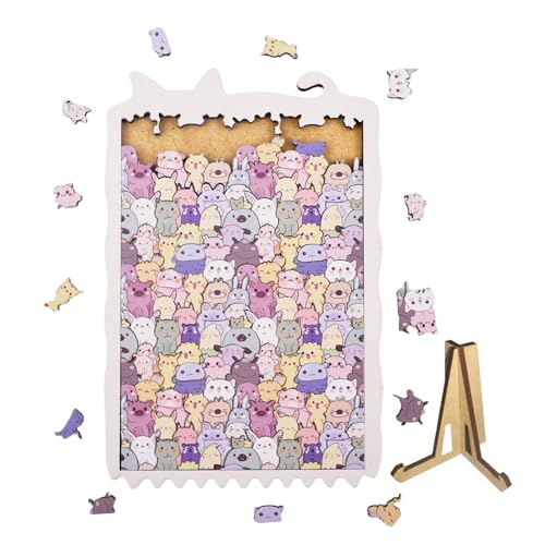 Puzzle de animales de madera para adultos y decoración para el salón