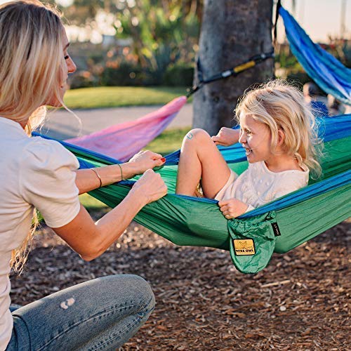 Wise Owl Outfitters Camping Hammocks Duo - Set Of 2, Adults And Kids Hammock For Outdoor, Indoor, Single & Double Use W/Tree Straps - Camping Gear Essentials, #TOP7
