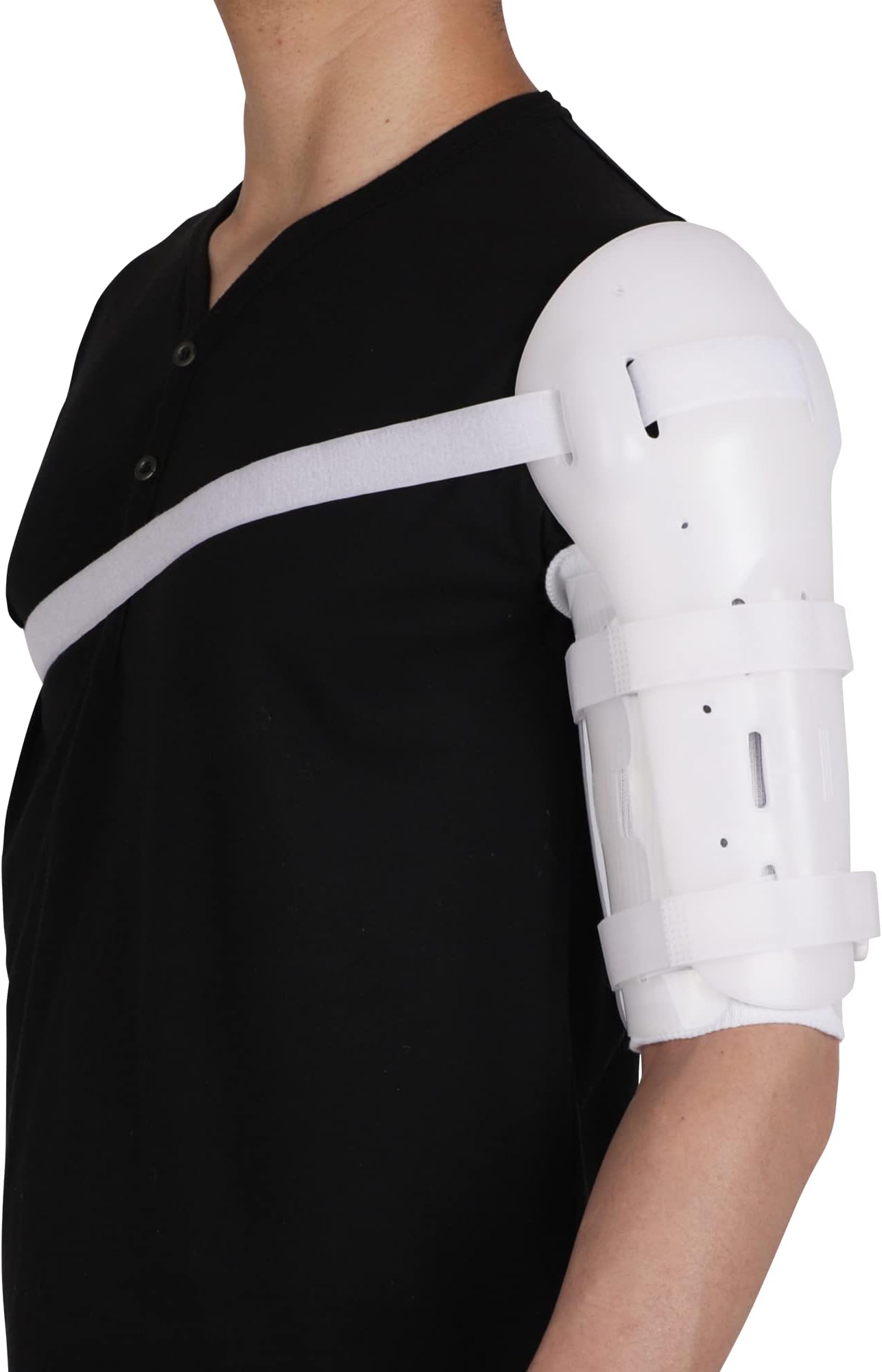 Komzer Sarmiento Brace – Humeral Fracture Splint for Broken Upper Arm, Lightweight & Breathable Stabilizer for Non-Surgical Humerus Shaft Fracture Recovery, with One-Hand Adjustable Straps (Adult, Small)