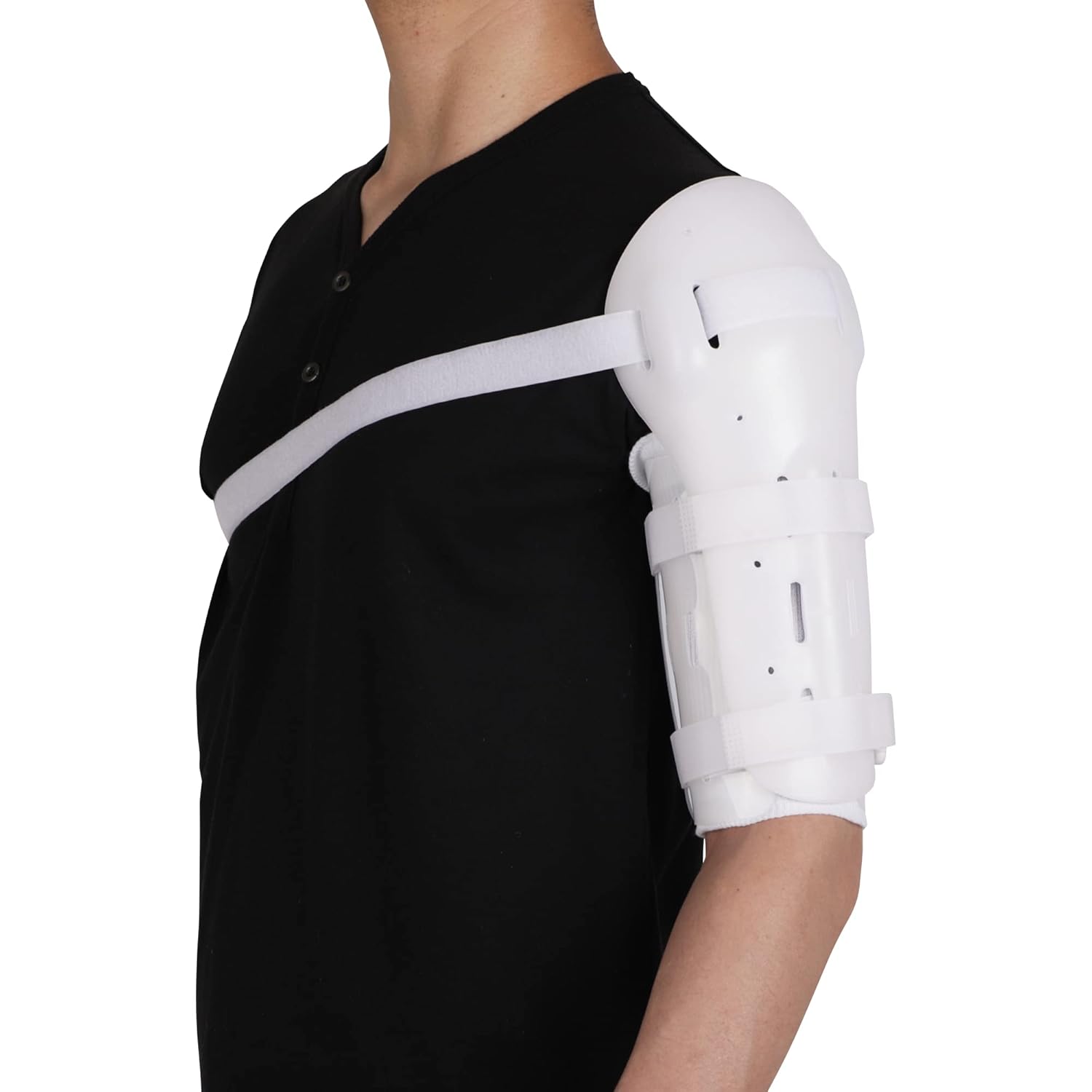 Komzer Sarmiento Brace – Humeral Fracture Splint for Broken Upper Arm, Lightweight & Breathable Stabilizer for Non-Surgical Humerus Shaft Fracture Recovery, with One-Hand Adjustable Straps (Adult, Small)