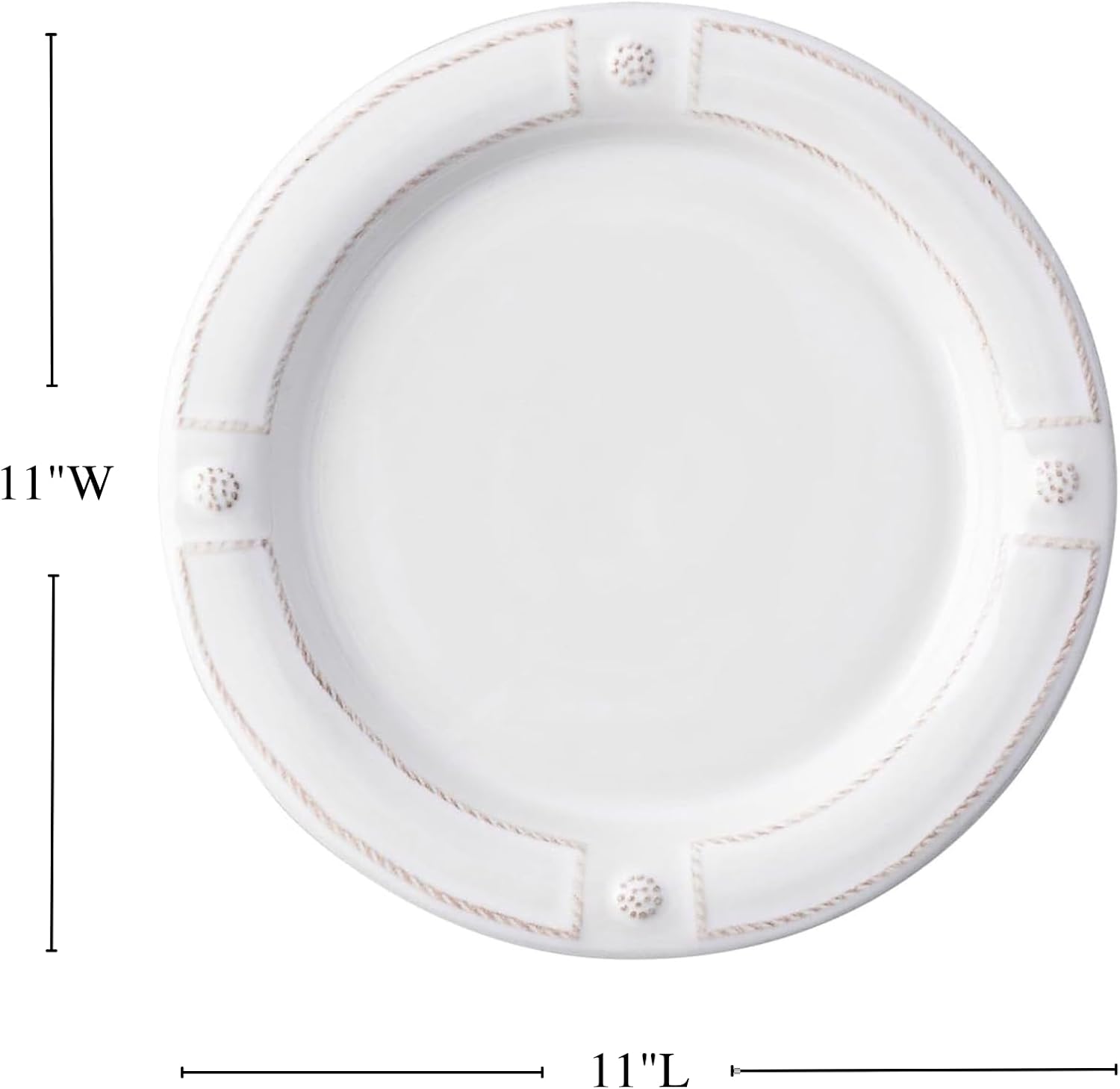 Juliska Berry & Thread French Panel Dinner Plate - Whitewash