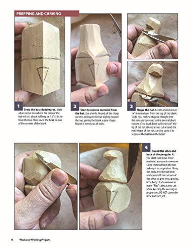 Weekend Whittling Projects: Four Quick and Easy Characters to Carve and Paint (Fox Chapel Publishing) (Woodcarving Illustrated) Patterns and Step-by-Step Instructions for Penguin, Bear, Snail, & More - Image 4