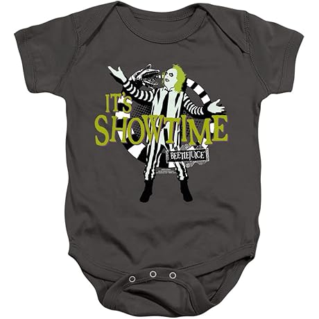 Popfunk Beetlejuice It's Showtime Infant Baby Boys & Girls Onesie Snapsuit