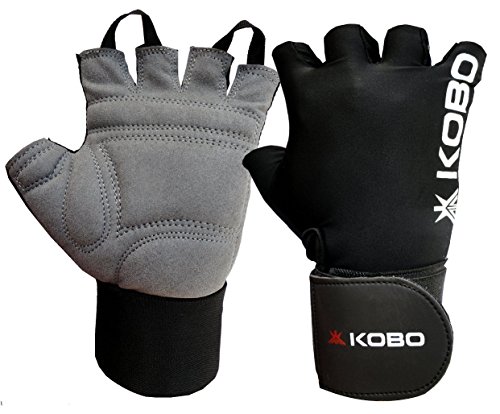 Image of Kobo WTG-09 Gym Gloves with Wrist Support (Black)