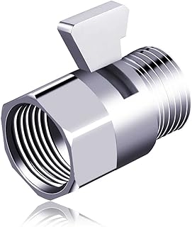 Shower Shut Off Valve G1/2" Brass Shower Head Flow Control Valve with Handle Lever G1/2 Universal Size for Shower Arm and Hose