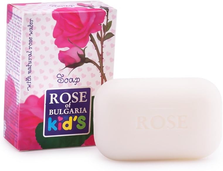 Rose of Bulgaria PARABEN FREE Baby Kids Children SOAP 100 g for Mild and Sensitive Skin With Natural Rose Oil, Camomile and Pure Rose Water
