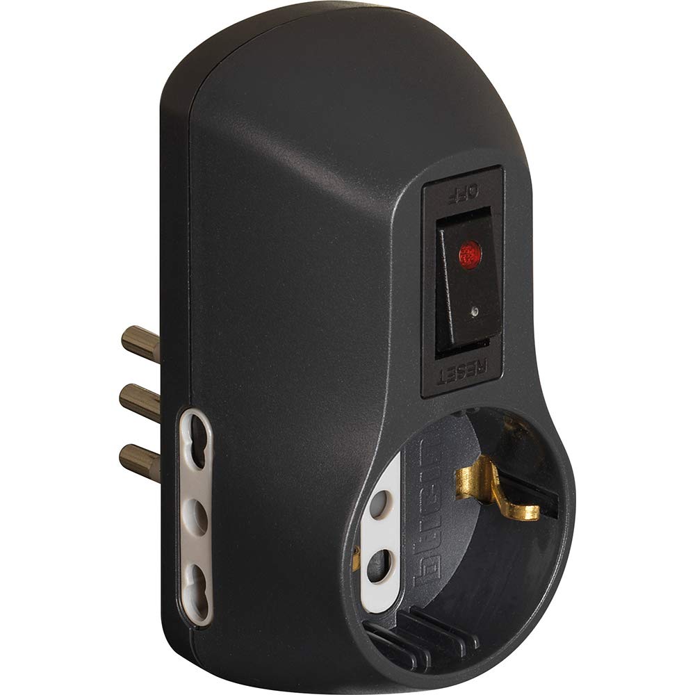 BTicino S3625GU Adapter With USB Socket For All Standard Sockets, 1.5 A, 250 V, Black - Foto 4