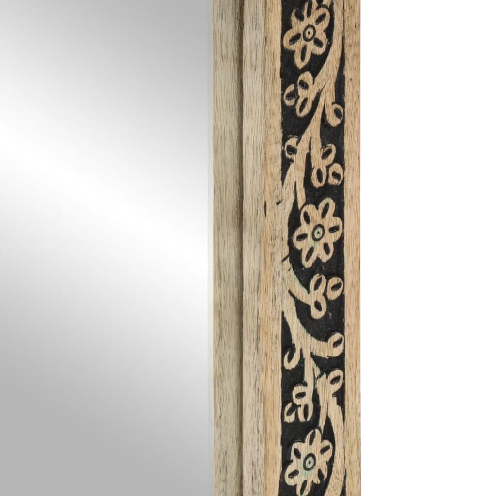 Miroir de décoration vidaXL Badkamerspiegel 50x70x2,5 cm massief mangohout en glas358279 Miroir de décoration vidaXL Badkamerspiegel 50x70x2,5 cm massief mangohout en glas358279