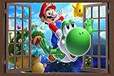 Mario Wall Decal - Peel and Stick Wall Decals for Boys Bedroom and Game Room Wall Decor | Kids Room