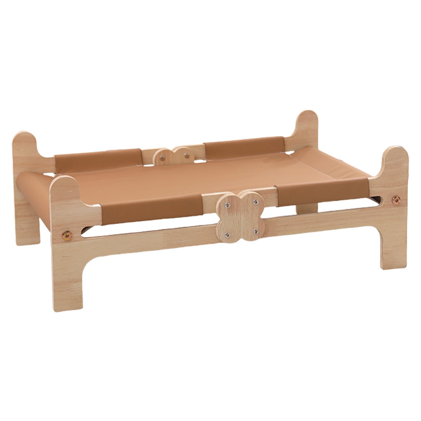 Lit portable pour chat au design léger et surélevé couleur beige