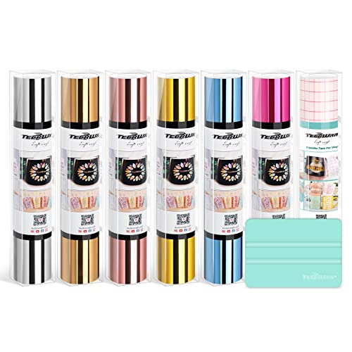 Rolls of metalic vinyl