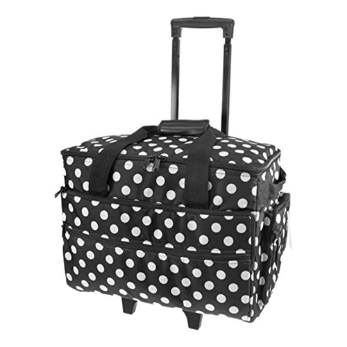 Large Sewing Machine Trolley Bag on Wheels in a Durable Black Fabric