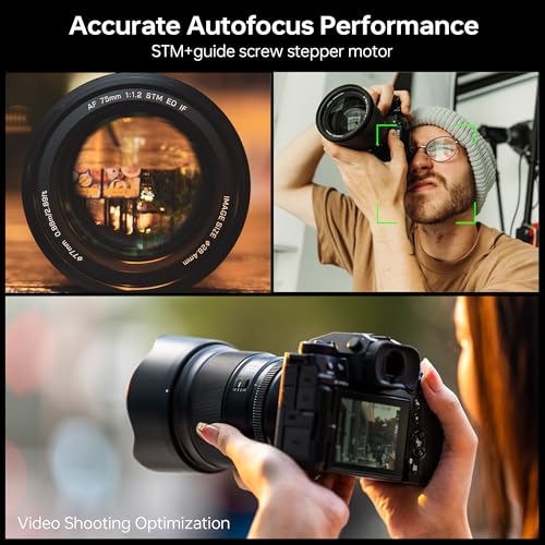 Image of VILTROX PRO 75mm f /1.2 E for Sony E Mount,75mm f1.2 Auto Focus Prime Lens for Sony E Mount Mirrorless a7R a7IV a7RIII a7RIV a7RV A1 FX3 ZVE1 A7CII a6000 a6400 a6600 a6700 ZV-E10 FX30