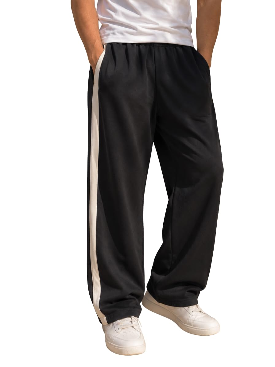Men's Mini Waffle Fabric Solid Track Pant with Side Stripe | Regular Fit | Elastic Waist-picture-11