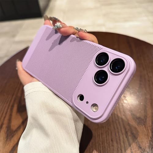 Coque iPhone 17 Pro violette en mesh premium avec protection d'objectif