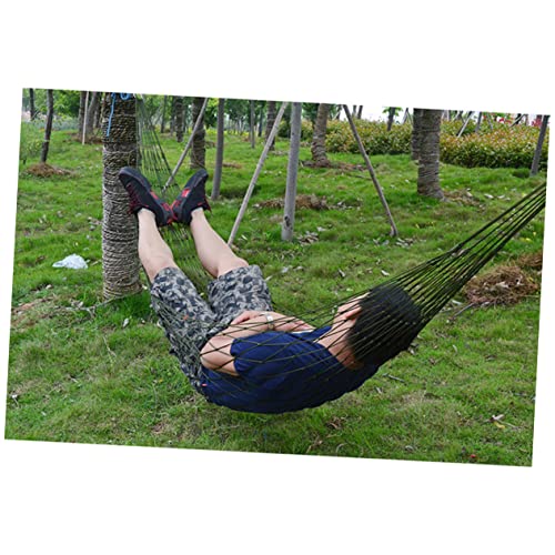 MOBUTOFU Outdoor Seilhängematte Aus Nylonnetztuch Stabile Netzhängematte Mit 120 Kg Traglast Schnell Trocknend Für Camping Und Reisen