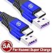 Produktbild USB Typ C Kabel 5A [2 Stück 2M] Sweguard Schnell Ladekabel für Huawei Mate 30 Pro P30 P20 P10 Pro Mate20 Lite Mate10 Mate9 P9 Plus Mediapad M6 M5 Pro Nova4 Nova5 Pro Nova2,Huawei Supercharge(Blau) 