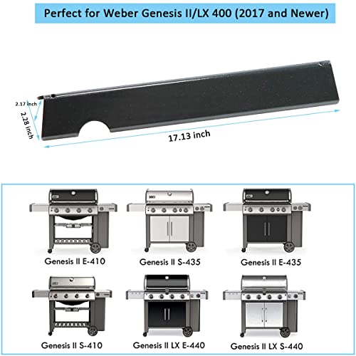 66033 Flavorizer Bars For Weber Genesis Ii 400 Series Ii E-410 S-410 E-415 S-415 E-435 S-435 Genesis Ii Lx E-440 S-440 Gas Grills, 17 Inch Heat Plates Replacement Parts For 66797 66030 Flavor Bars #TOP1