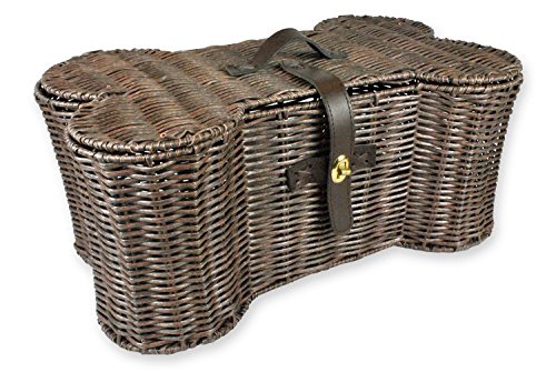 Image of DII Bone Dry Small Wicker-Like Bone Shape Storage Basket, 18x11x7.5, Pet Organizer Bin for Home Decor, Pet Toy, Blankets, Leashes and Food